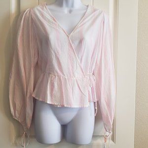 GB White with Pink Strips Tunic NWT